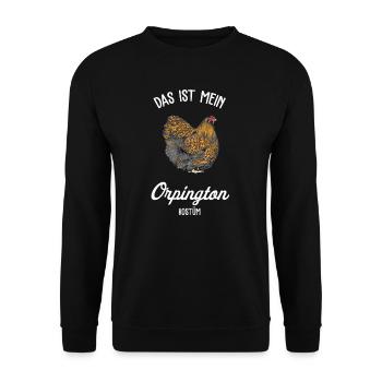 Orpington Hühner I Chicken Geflügel Motiv für - Unisex Pullover - Schwarz - Vorne - Alina (178cm) & Michal (187cm)