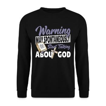 Peut spontanément commencer à parler de Dieu Pasteur - Sweat-shirt Unisexe - noir - Devant - Alina (178cm) & Michal (187cm)