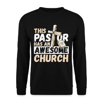 Ce pasteur a une église chrétienne géniale - Sweat-shirt Unisexe - noir - Devant - Alina (178cm) & Michal (187cm)