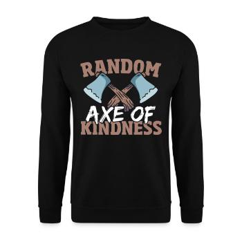 Random Axe Of Kindness Lumberjack - Unisex Pullover - Schwarz - Vorne - Alina (178cm) & Michal (187cm)