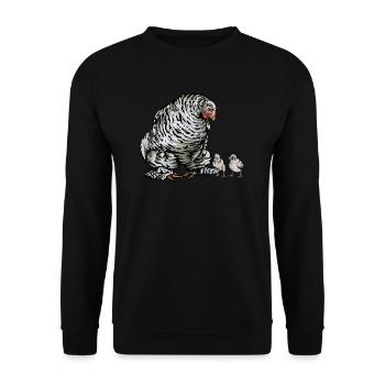 Brahma Chicken I Chicken Poultry Motif for - Unisex Sweatshirt - black - Front - Alina (178cm) & Michal (187cm)