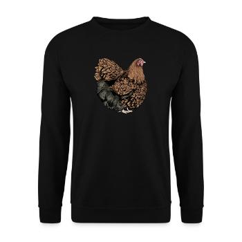 Brahma Chicken I Chicken Poultry Motif for - Unisex Sweatshirt - black - Front - Alina (178cm) & Michal (187cm)