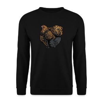 Brahma Chicken I Chicken Poultry Motif for - Unisex Sweatshirt - black - Front - Alina (178cm) & Michal (187cm)