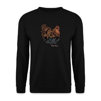 Brahma Chicken I Chicken Poultry Motif for - Unisex Sweatshirt - black - Front - Alina (178cm) & Michal (187cm)