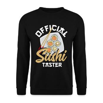 Official Sushi Taster Sushi Rice Fish Sashimi - Unisex Pullover - Schwarz - Vorne - Alina (178cm) & Michal (187cm)