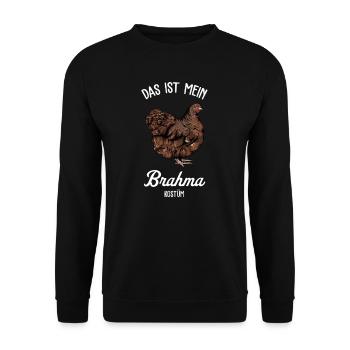 Brahma Hühner I Chicken Geflügel Motiv für - Unisex Pullover - Schwarz - Vorne - Alina (178cm) & Michal (187cm)