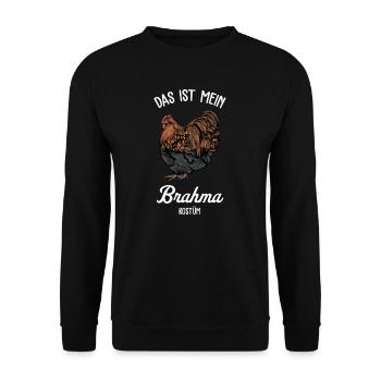 Brahma Hühner I Chicken Geflügel Motiv für - Unisex Pullover - Schwarz - Vorne - Alina (178cm) & Michal (187cm)