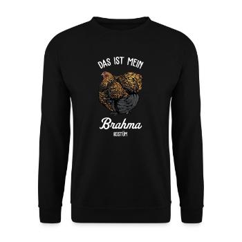 Brahma Hühner I Chicken Geflügel Motiv für - Unisex Pullover - Schwarz - Vorne - Alina (178cm) & Michal (187cm)