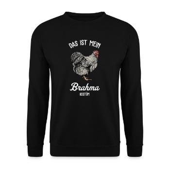 Brahma Hühner I Chicken Geflügel Motiv für - Unisex Pullover - Schwarz - Vorne - Alina (178cm) & Michal (187cm)