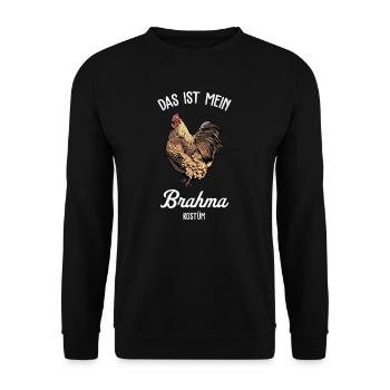 Brahma Hühner I Chicken Geflügel Motiv für - Unisex Pullover - Schwarz - Vorne - Alina (178cm) & Michal (187cm)