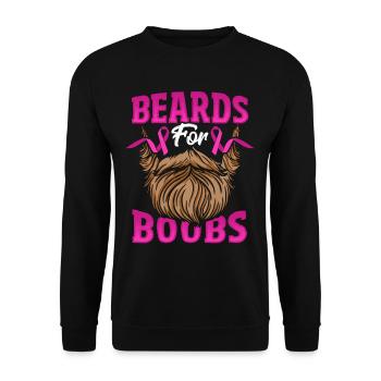 Barbes pour seins Sensibilisation au cancer du sein Rose - Sweat-shirt Unisexe - noir - Devant - Alina (178cm) & Michal (187cm)