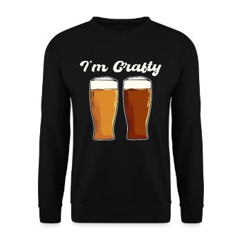 I'm Crafty Craft Beer Brewing - Unisex Pullover - Schwarz - Vorne - Alina (178cm) & Michal (187cm)