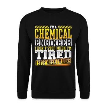 Chemical Engineer Don’t Stop When Tired Chemical - Unisex Sweatshirt - black - Front - Alina (178cm) & Michal (187cm)