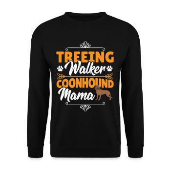 Treeing Walker Coonhound Mama - Unisex Pullover - Schwarz - Vorne - Alina (178cm) & Michal (187cm)