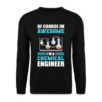 I'm Chemical Engineer Chemical Engineering - Unisex Sweatshirt - black - Front - Alina (178cm) & Michal (187cm)