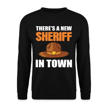 Il y a un nouveau shérif en ville Shérif adjoint - Sweat-shirt Unisexe - noir - Devant - Alina (178cm) & Michal (187cm)