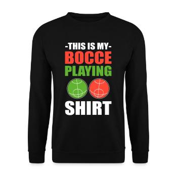 Ceci est mon jeu de pétanque en chemise - Sweat-shirt Unisexe - noir - Devant - Alina (178cm) & Michal (187cm)