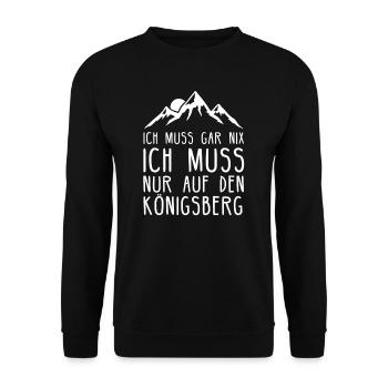 Königsberg I Harz Brockenbahn Walpurgis Motiv für - Unisex Pullover - Schwarz - Vorne - Alina (178cm) & Michal (187cm)