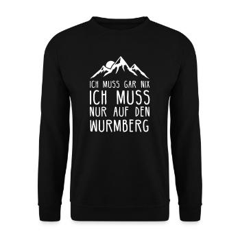 Wurmberg I Harz Brockenbahn Walpurgis Motiv für - Unisex Pullover - Schwarz - Vorne - Alina (178cm) & Michal (187cm)