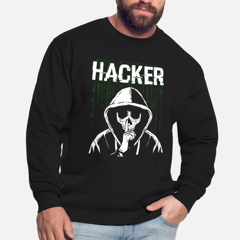 Hacker Skull Hacking Programming Dark Net Unisex Pullover