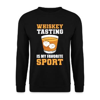 La dégustation de whisky est mon whisky sportif préféré - Sweat-shirt Unisexe - noir - Devant - Alina (178cm) & Michal (187cm)