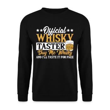 Dégustation officielle de whisky Dégustation de whisky - Sweat-shirt Unisexe - noir - Devant - Alina (178cm) & Michal (187cm)