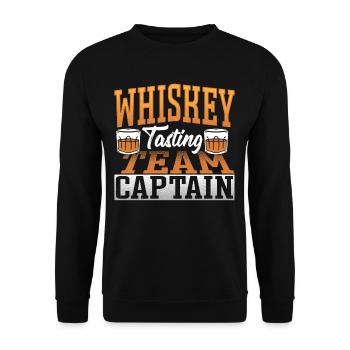 Whiskey Tasting Team Captain Whiskey Tasting - Unisex Sweatshirt - black - Front - Alina (178cm) & Michal (187cm)