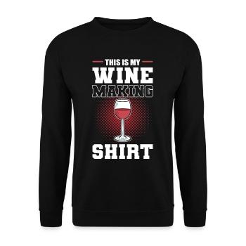 This is My Wine Making Shirt Wine Maker Wine - Unisex Pullover - Schwarz - Vorne - Alina (178cm) & Michal (187cm)