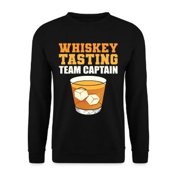 Whiskey Tasting Team Captain Whisky Tasting - Unisex Sweatshirt - black - Front - Alina (178cm) & Michal (187cm)