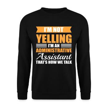 Je ne crie pas que je suis un adjoint administratif - Sweat-shirt Unisexe - noir - Devant - Alina (178cm) & Michal (187cm)