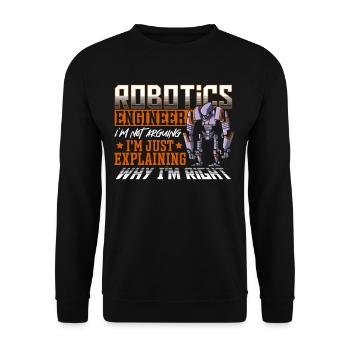 Robotics Engineer I'm Not Arguing Robotics Club - Unisex Pullover - Schwarz - Vorne - Alina (178cm) & Michal (187cm)