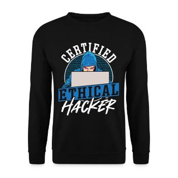 Développeur certifié de réseau de piratage éthique - Sweat-shirt Unisexe - noir - Devant - Alina (178cm) & Michal (187cm)