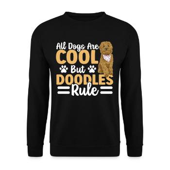 All Dogs Are Cool But Doodles Rule Golden Doodle - Unisex Sweatshirt - black - Front - Alina (178cm) & Michal (187cm)
