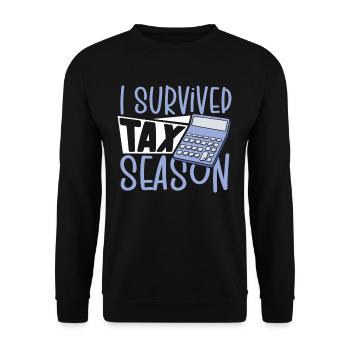 Tax Payment Audit I Survived Tax Season - Unisex Sweatshirt - black - Front - Alina (178cm) & Michal (187cm)