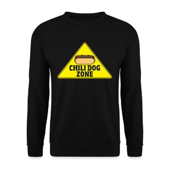 Chili Dog Zone Chili Dog Foodie - Sweat-shirt Unisexe - noir - Devant - Alina (178cm) & Michal (187cm)