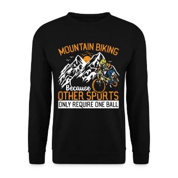 Le VTT ne nécessite que d’autres sports - Sweat-shirt Unisexe - noir - Devant - Alina (178cm) & Michal (187cm)