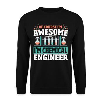 I'm Chemical Engineer Chemical Engineering Chemist - Unisex Sweatshirt - black - Front - Alina (178cm) & Michal (187cm)
