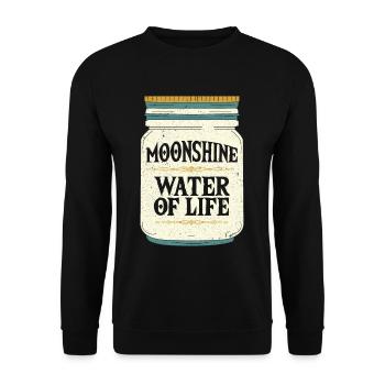 Moonshine Water Of Life Moonshiner Moonshining - Unisex Sweatshirt - black - Front - Alina (178cm) & Michal (187cm)