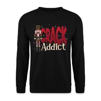 Crack Addict Nutcracker Christmas Squad Ballet - Unisex Pullover - Schwarz - Vorne - Alina (178cm) & Michal (187cm)