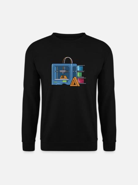 3D Druck Printing CAD PLA Filament 3d drucken - Unisex Pullover - Schwarz