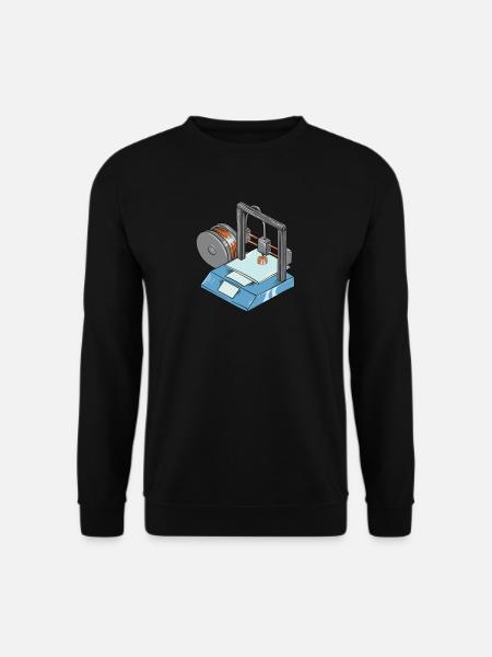 3D Druck Printing CAD PLA Filament 3d drucken - Unisex Pullover - Schwarz