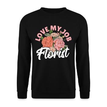 Love My Job Flower Gardenner Floristry Floral - Unisex Pullover - Schwarz - Vorne - Alina (178cm) & Michal (187cm)