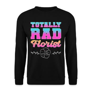 Totalement Rad Fleuriste Fleuriste Floral - Sweat-shirt Unisexe - noir - Devant - Alina (178cm) & Michal (187cm)
