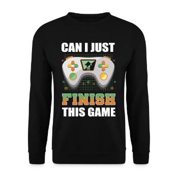 Can I Just Finish This Game Video Game Player - Unisex Pullover - Schwarz - Vorne - Alina (178cm) & Michal (187cm)