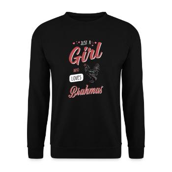 Brahma Hühner I Chicken Geflügel Motiv für - Unisex Pullover - Schwarz - Vorne - Alina (178cm) & Michal (187cm)