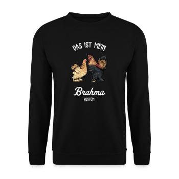 Brahma Hühner I Chicken Geflügel Motiv für - Unisex Pullover - Schwarz - Vorne - Alina (178cm) & Michal (187cm)