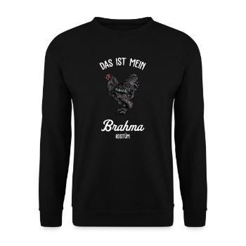 Brahma Hühner I Chicken Geflügel Motiv für - Unisex Pullover - Schwarz - Vorne - Alina (178cm) & Michal (187cm)