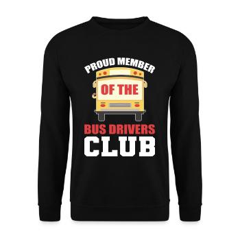 Proud Member Of The Bus Drivers Club School Bus - Unisex Sweatshirt - black - Front - Alina (178cm) & Michal (187cm)