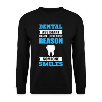 J’aime être la raison pour laquelle quelqu’un sourit dentaire - Sweat-shirt Unisexe - noir - Devant - Alina (178cm) & Michal (187cm)