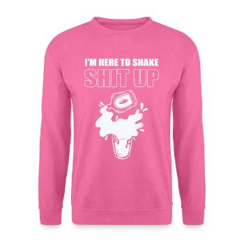 I'm Here To Shake Shit Up Barkeeper Mixologist - Unisex Pullover - Pink - Vorne